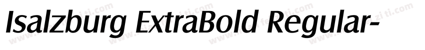 Isalzburg ExtraBold Regular字体转换